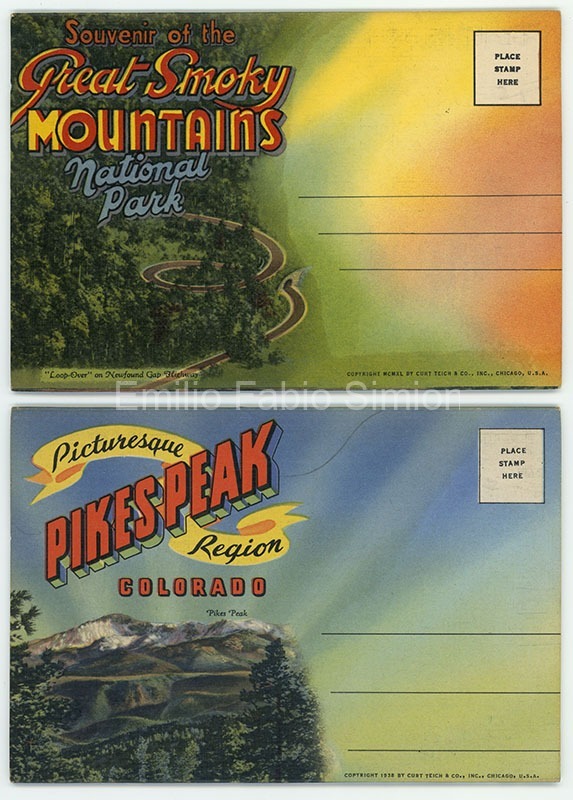 Cartoline d'america anni 1940 - 1950
